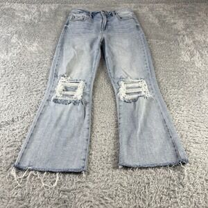 HIDDEN [HAPPI] DISTRESSED CROPPED FLARE Size 26 Womens